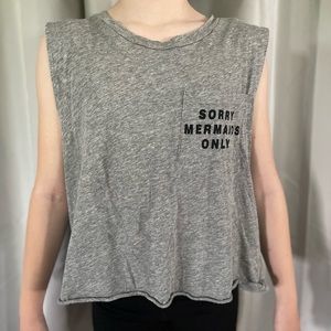 grey cropped tank top